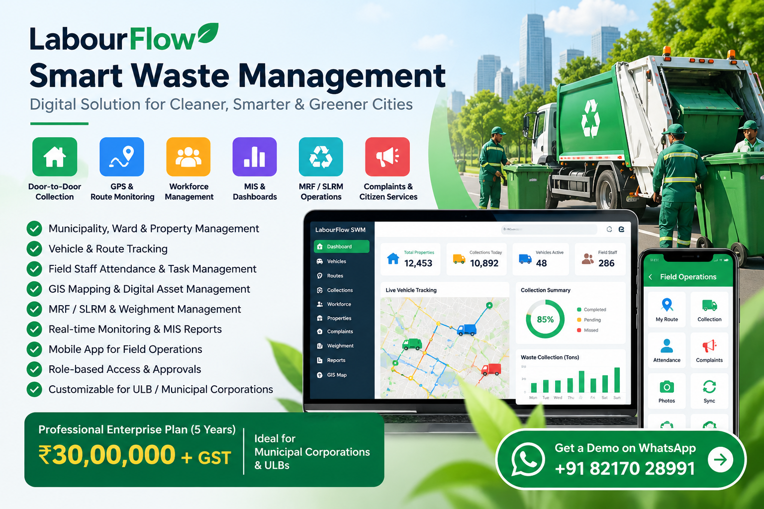 Smart waste management command centre